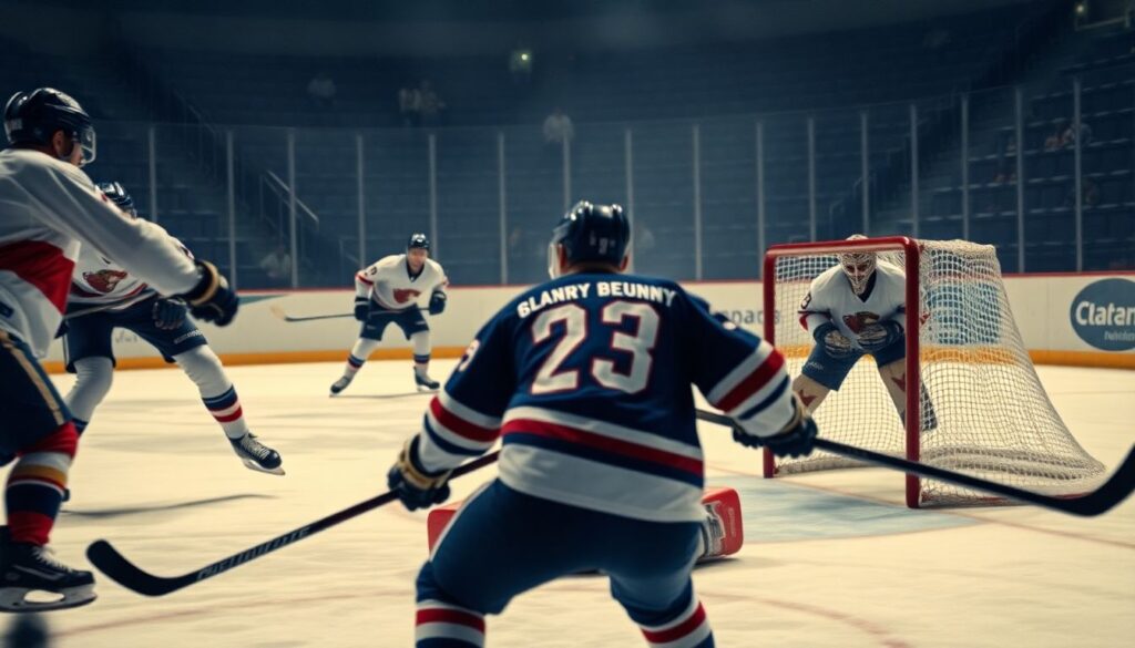 Коммуникация между защитниками и вратарём на льду - иллюстрация