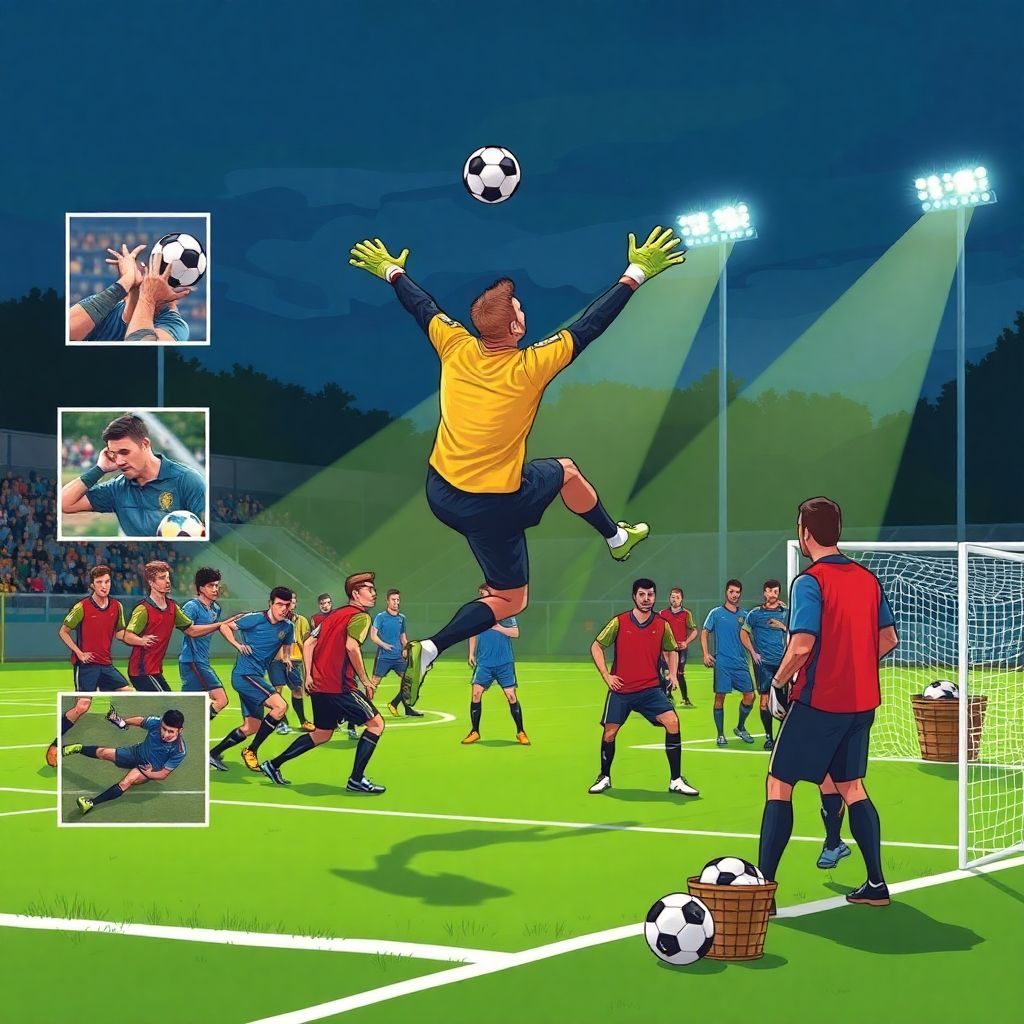 Эффективная работа рук вратаря на угловых и штрафных для надежной игры